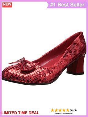 Sequin Slipper Bow Accent Stacked Heel Retro Mary Jane Pump Formal Dress Sandal